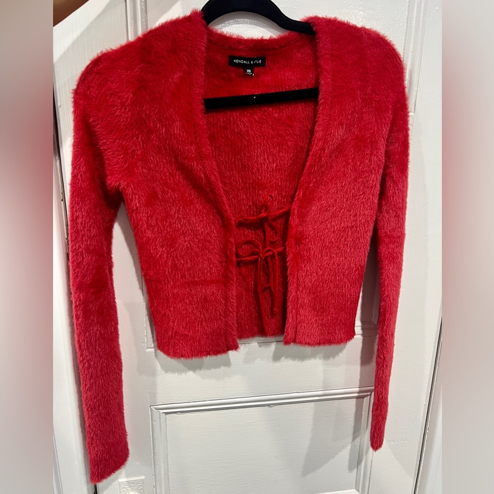 NWOT Red Sweater with ties